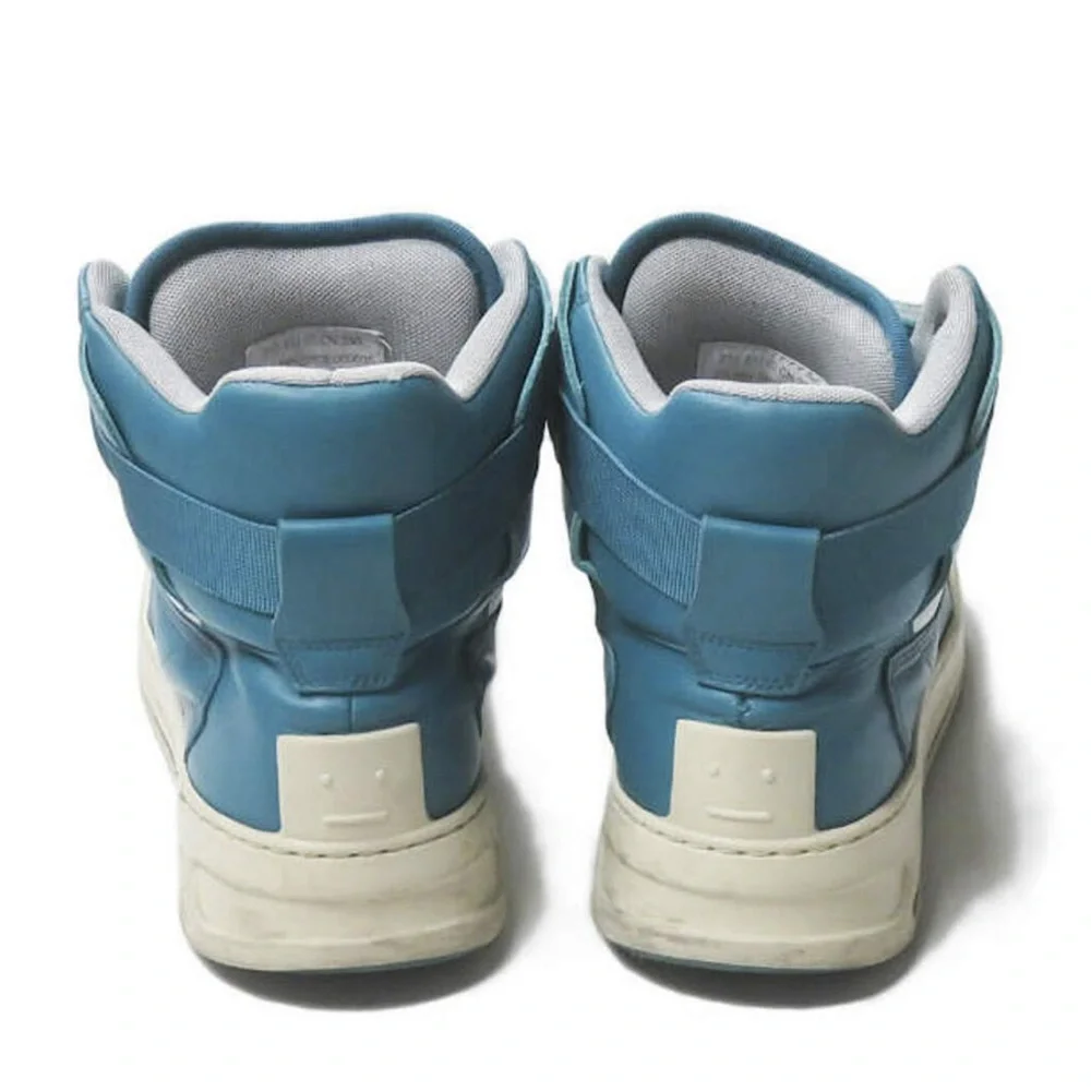 Authentic Acne Studios 21 SS Babila Mix Turquoise High Top Sneakers - Picture 6 of 11